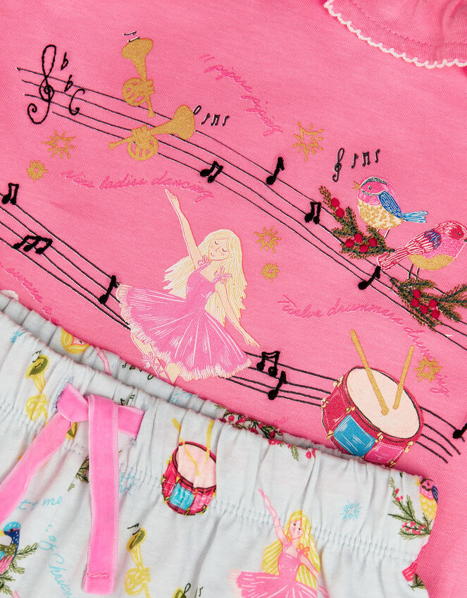 Twelve Days Of Christmas Long Pyjamas Set, Pink (PINK), large