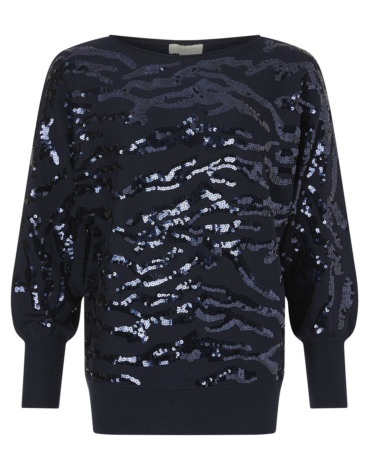 blue sequin jumper