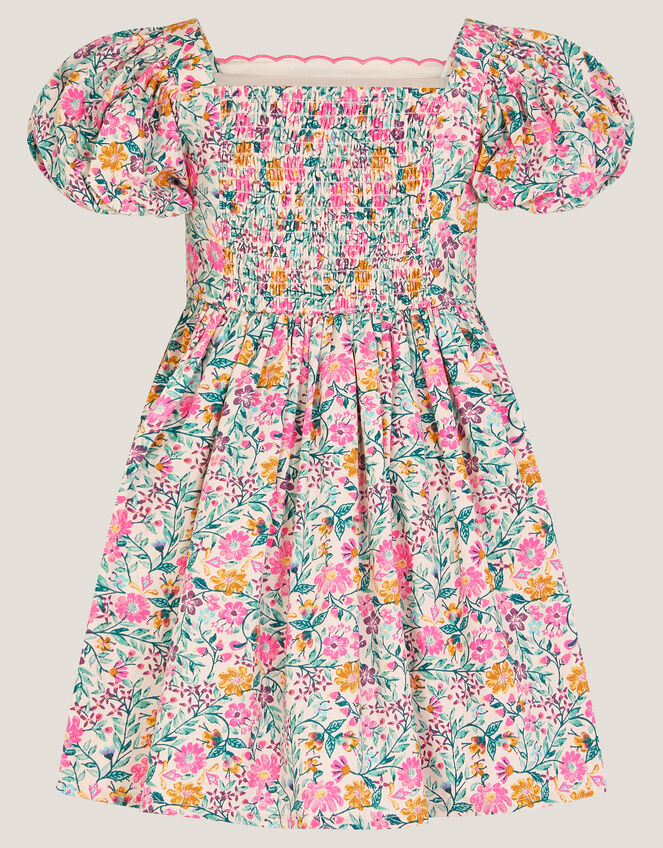Embroidered Floral Dress, Multi (MULTI), large