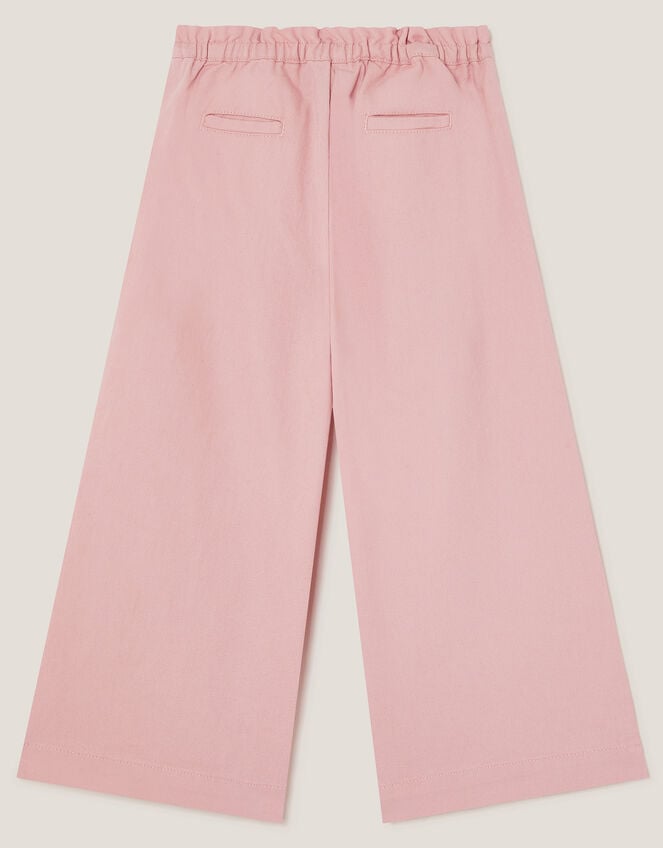 Crochet Pocket High-Waist Trousers, Pink (PINK), large