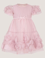 Baby Remi Rose Appliqu&eacute; Glitter Party Dress, Pink (PINK), large
