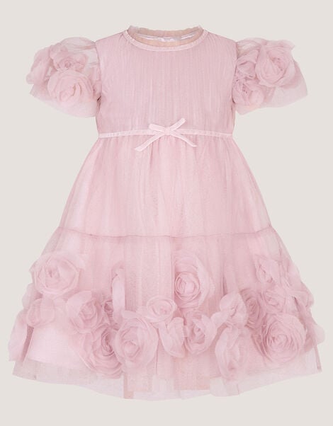 Baby Remi Rose Appliqu&eacute; Glitter Party Dress, Pink (PINK), large