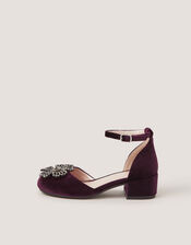 Gemstone Flower Two Part Heels , Purple (PURPLE), large