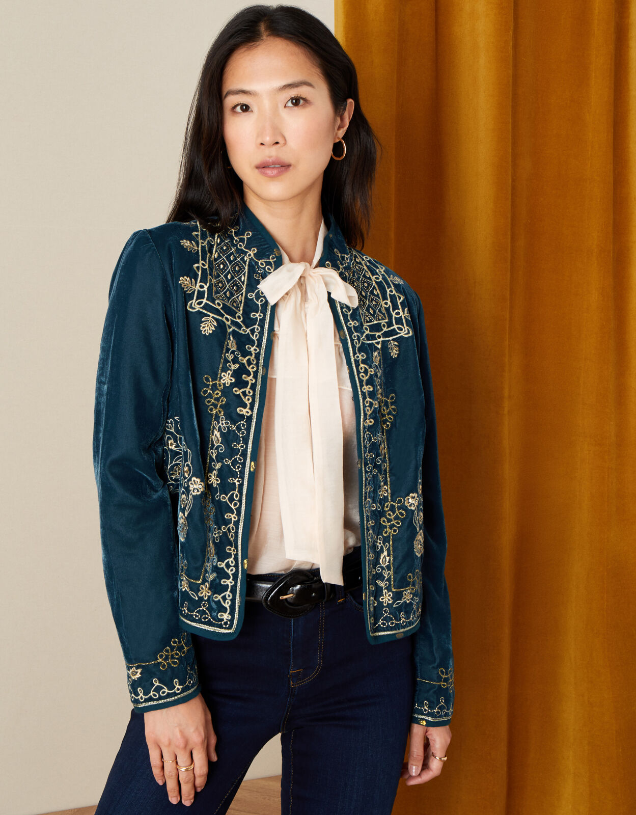 Ladies velvet jacket sale