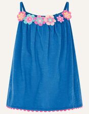 Fiesta Flower Cami , Blue (BLUE), large