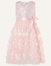 Jacquard Petal Dress, Pink (PINK), large