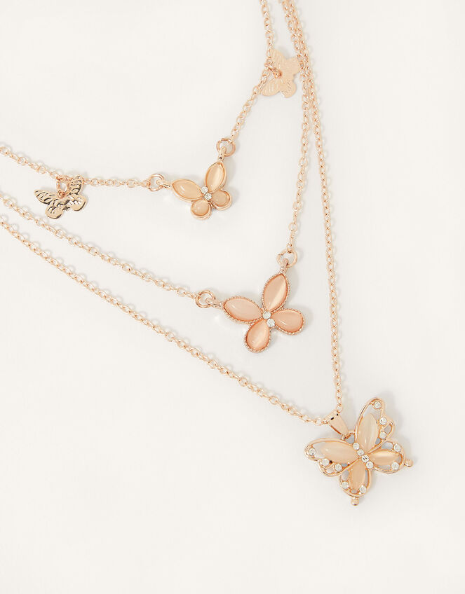 Layered Butterfly Necklace, , large