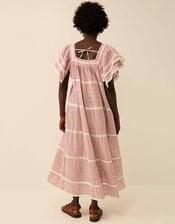 East Alina Printed Floral Lace Insert Dress, Pink (PINK), large