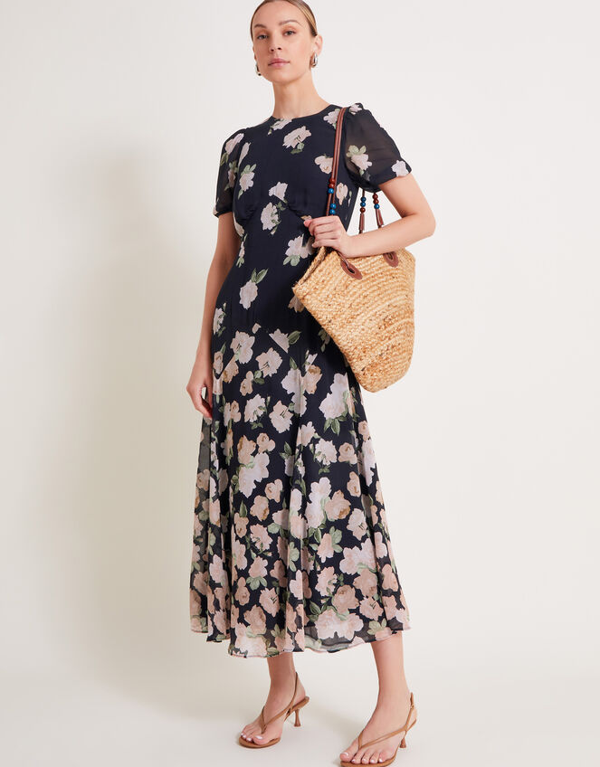 Rosa Maxi Dress, Black (BLACK), large
