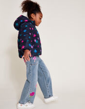 Star Print Puffer Jacket, Multi (MULTI), large