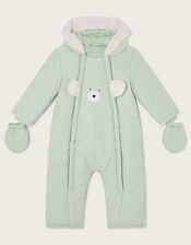 Bear Pramsuit, Green (MINT), large