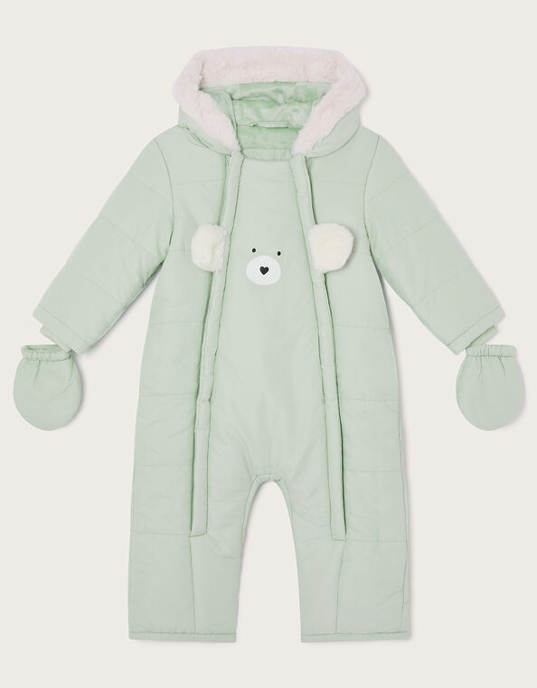 Bear Pramsuit, Green (MINT), large