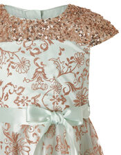 Riona Duck Egg Sparkle Dress, Teal (DUCK EGG), large