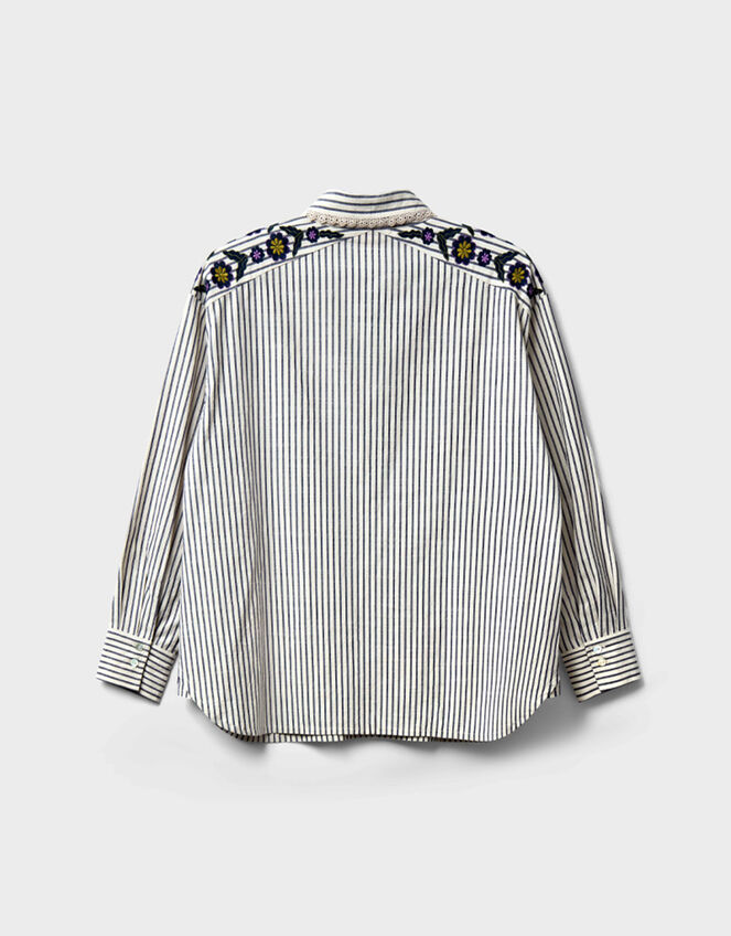 East Katya Tailored Striped Shirt, Multi (MULTI), large