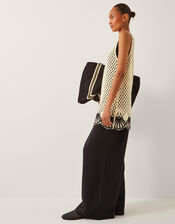 Nicole Knitted Tunic Beach Dress, Ivory (IVORY), large