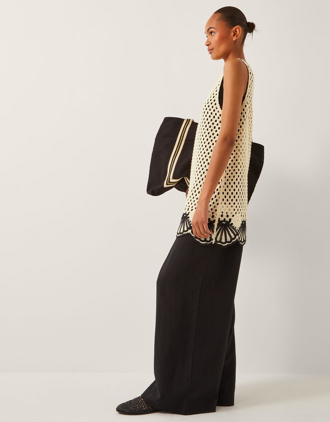 Nicole Knitted Tunic Beach Dress, Ivory (IVORY), large