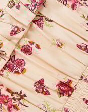 Butterfly Floral Frill Dress, Ivory (IVORY), large