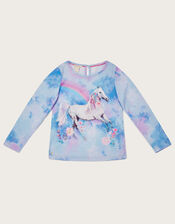 Horse Photo Long Sleeve T-Shirt, Ivory (IVORY), large