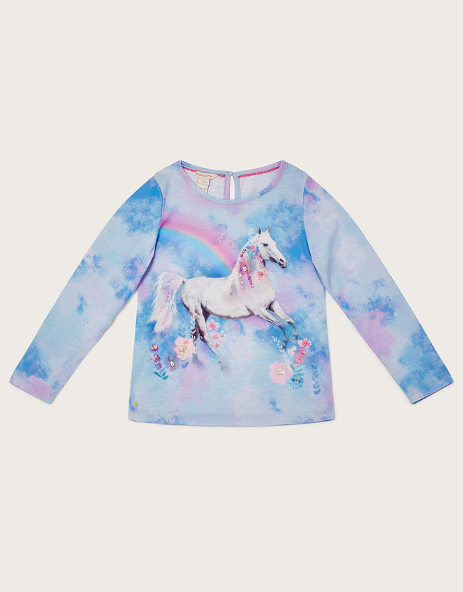 Horse Photo Long Sleeve T-Shirt, Ivory (IVORY), large