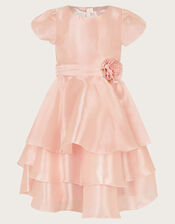 Olena Organza Ruffle Dress, Pink (PINK), large