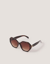 Tort Hexagonal Sunglasses, , large