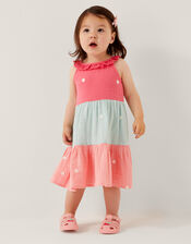 Baby Floral Embroidered Tiered Dress, Multi (MULTI), large
