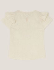 Butterfly Embellished T-Shirt, Ivory (IVORY), large