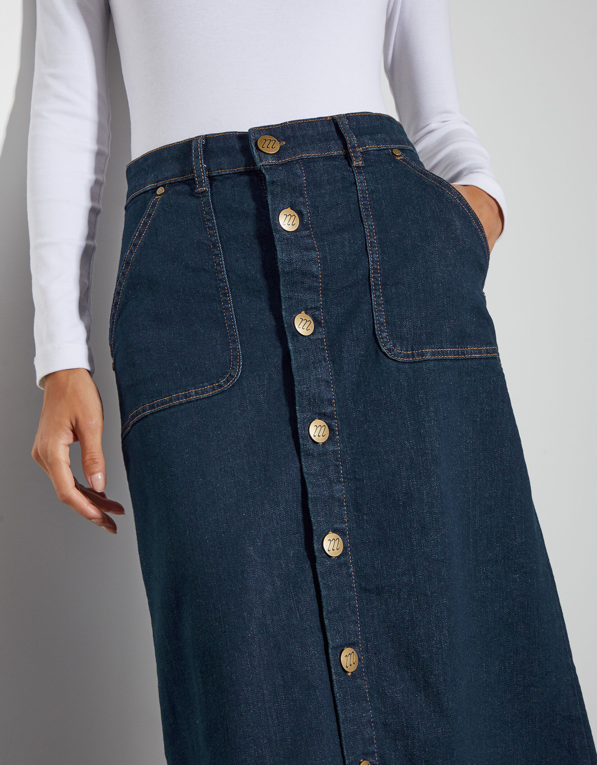 Monsoon blue 73 denim skirt shop