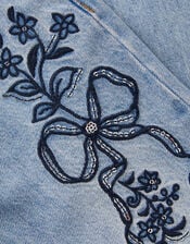 Bow Embroidered Jeans, Blue (BLUE), large
