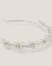 Flower Beaded Headband, , large