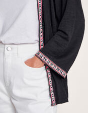 Cora Linen Cover-Up, Black (BLACK), large