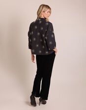 Traffic People Floral Embellished Jacket, Black (BLACK), large