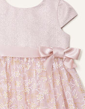 Baby Maisie Glitter Jacquard Dress, Pink (PINK), large