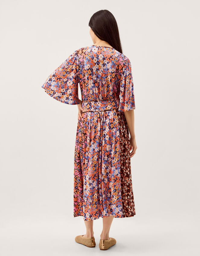 Ceri Floral Print Jersey Midi Dress, Multi (MULTI), large