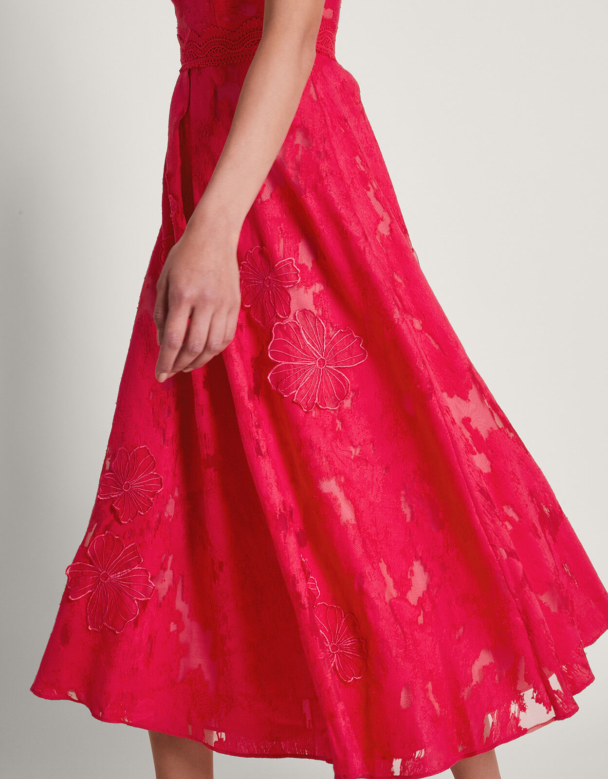 Monsoon red dress sale shop