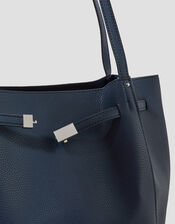 Kate Faux Leather Tote Bag, Blue (NAVY), large