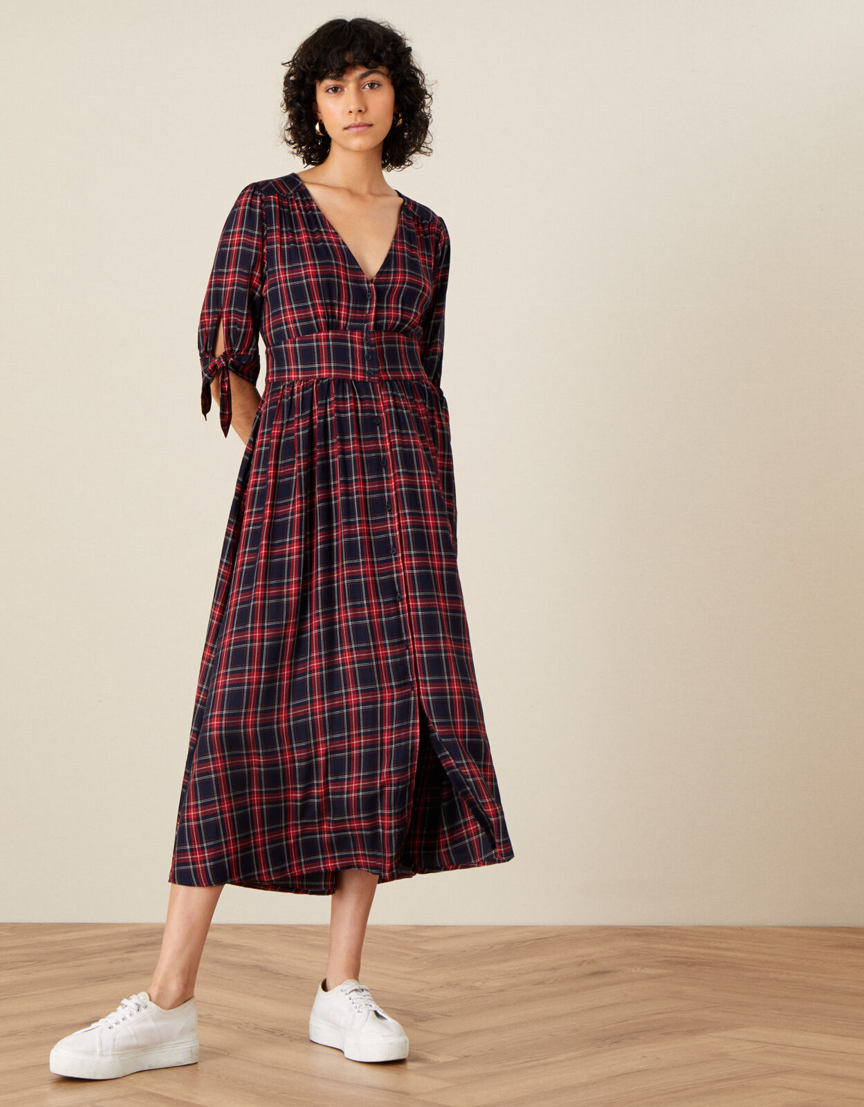 Monsoon tartan hot sale dress