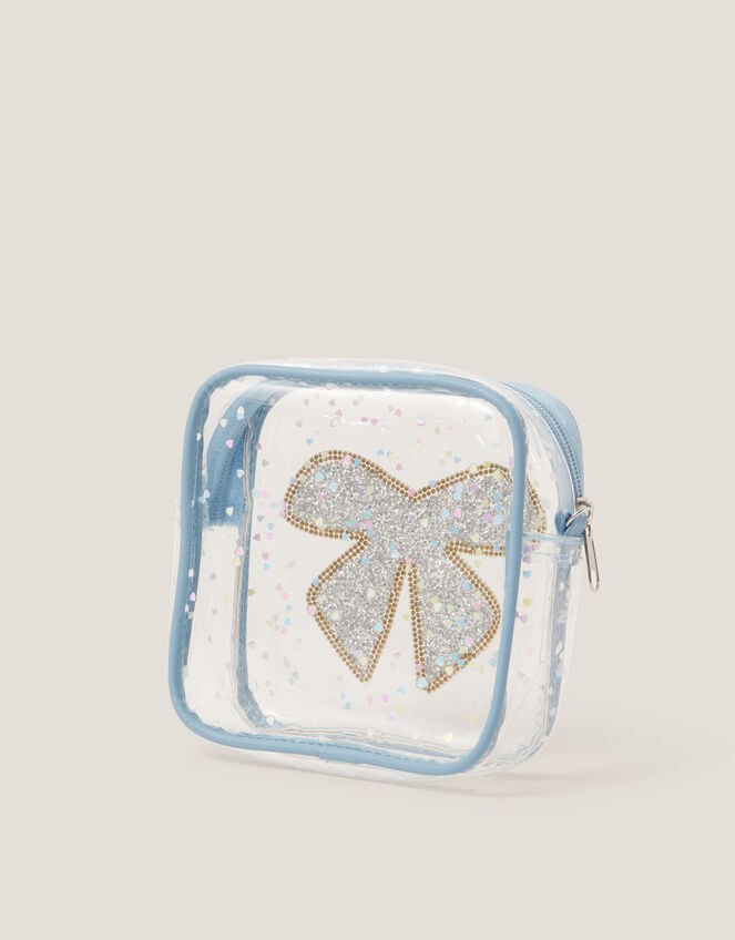 Clear Bow Confetti Crossbody Bag, , large