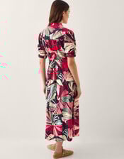 Jemima Floral Midi Shirt Dress, Red (RED), large