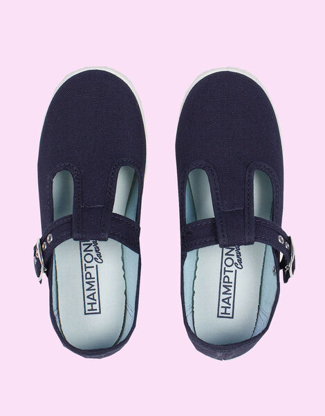 Hampton Canvas Nantucket Plimsolls, Blue (NAVY), large