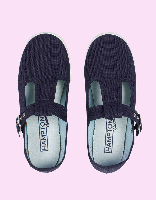 Hampton Canvas Nantucket Plimsolls, Blue (NAVY), large