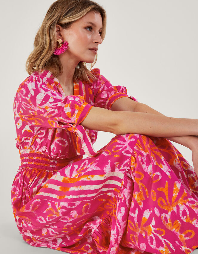 ARTISAN STUDIO Eliza Batik Dress, Orange (CORAL), large
