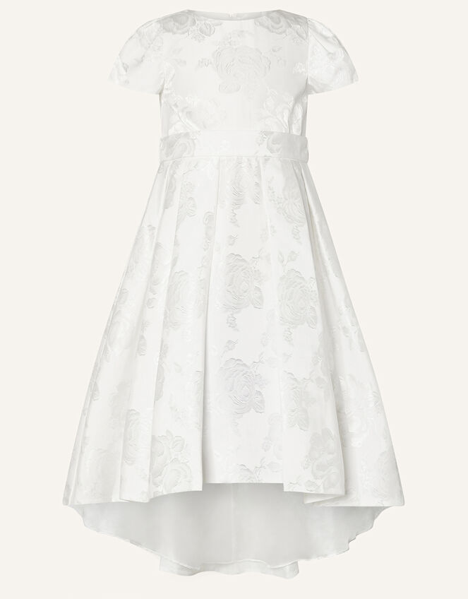 Henrietta Jacquard Dress, Ivory (IVORY), large