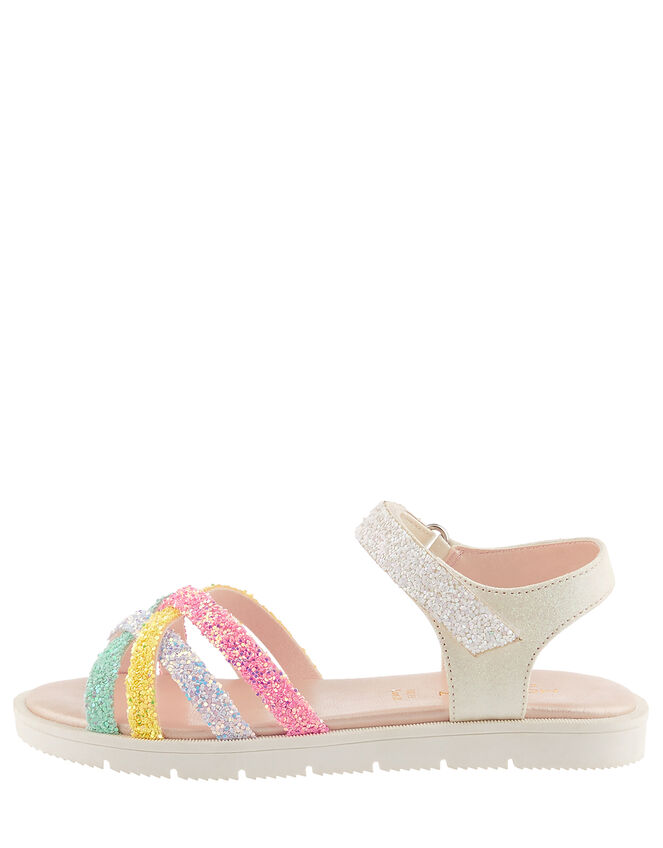 Glitter Rainbow Sandals, Multi (MULTI), large