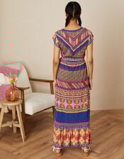 Colourful Multi Print Belted Dress in LENZING™ ECOVERO™, Multi (MULTI), large
