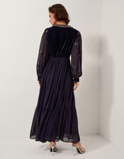 Joanna Velvet Embellished Maxi Dress, Blue (NAVY), large