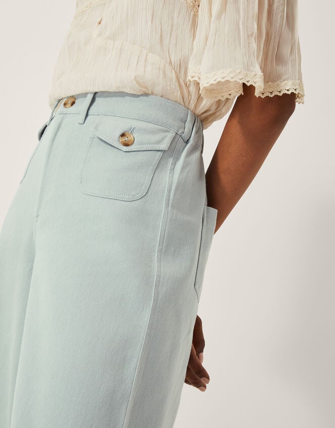 Ciara Cropped Wide Leg Jeans, Blue (PALE BLUE), large