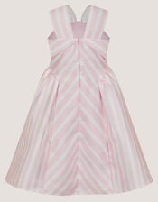 Marney Stripe Duchess Party Dress, Pink (PINK), large