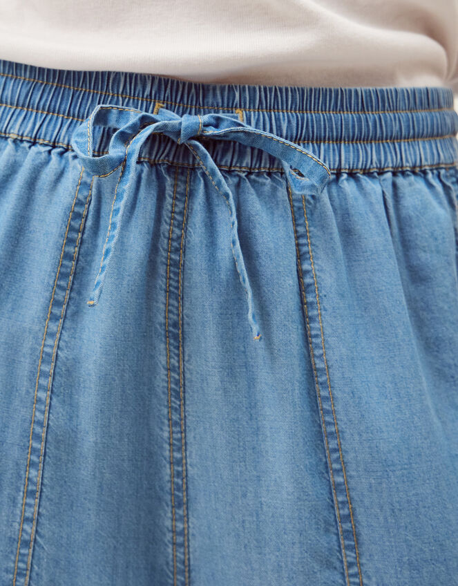 Daria Chambray Balloon Pants, Blue (DENIM BLUE), large