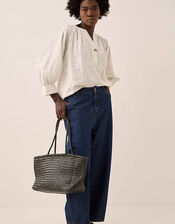 Ellyla Amora Woven Leather Tote Bag, , large